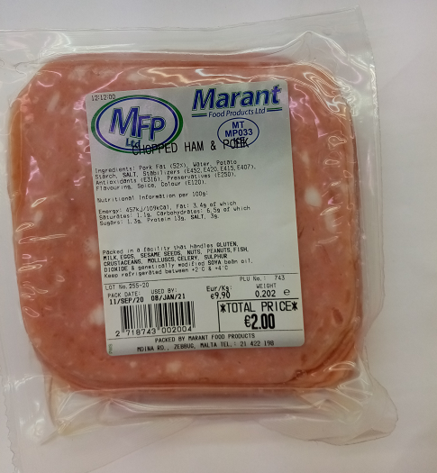 CHOPPED HAM & PORK 200G